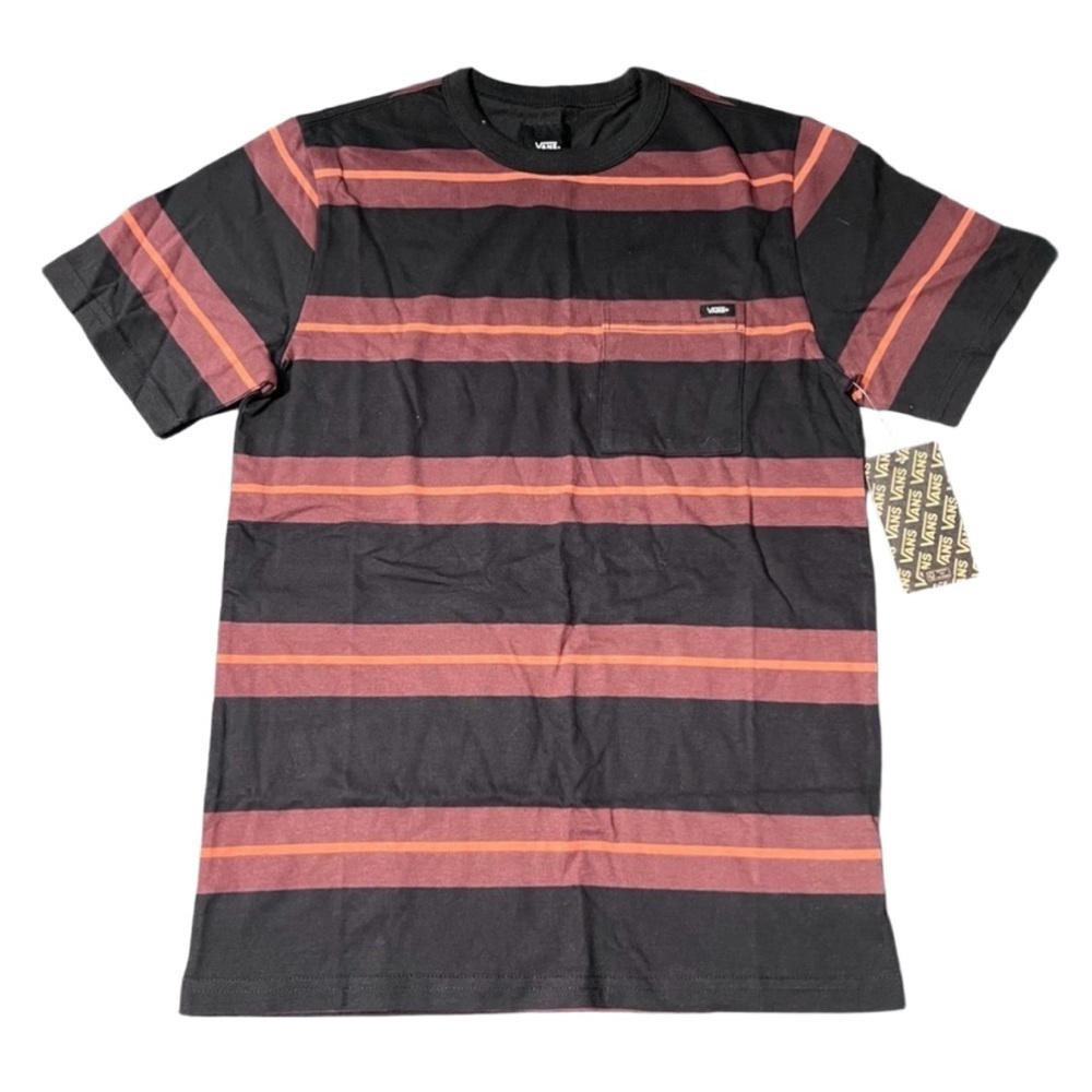 ***NWT*** Vans Black & Red Striped Pocket T-Shirt